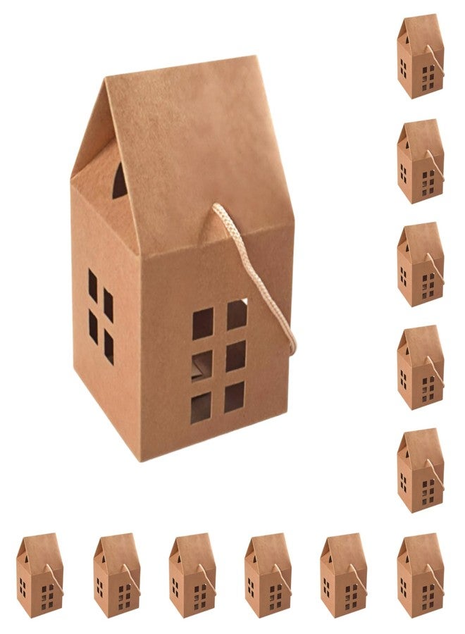 HAN SHENG 30 Pcs Kraft Paper House Shaped Candy Boxes 3.15x3.15x2.95 Inch, Gift & Favor Boxes for Wedding, Christmas, Birthday, Party Favors, Treats, Decorations - Image 1